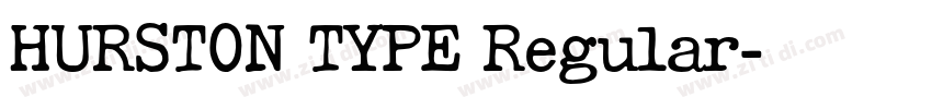 HURSTON TYPE Regular字体转换